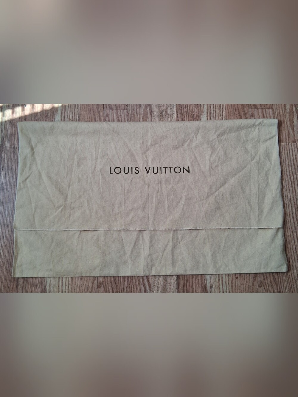 Louis Vuotton Tan Cotton XL Keepall Envelope Flap Storage Travel Purse Dust Bag